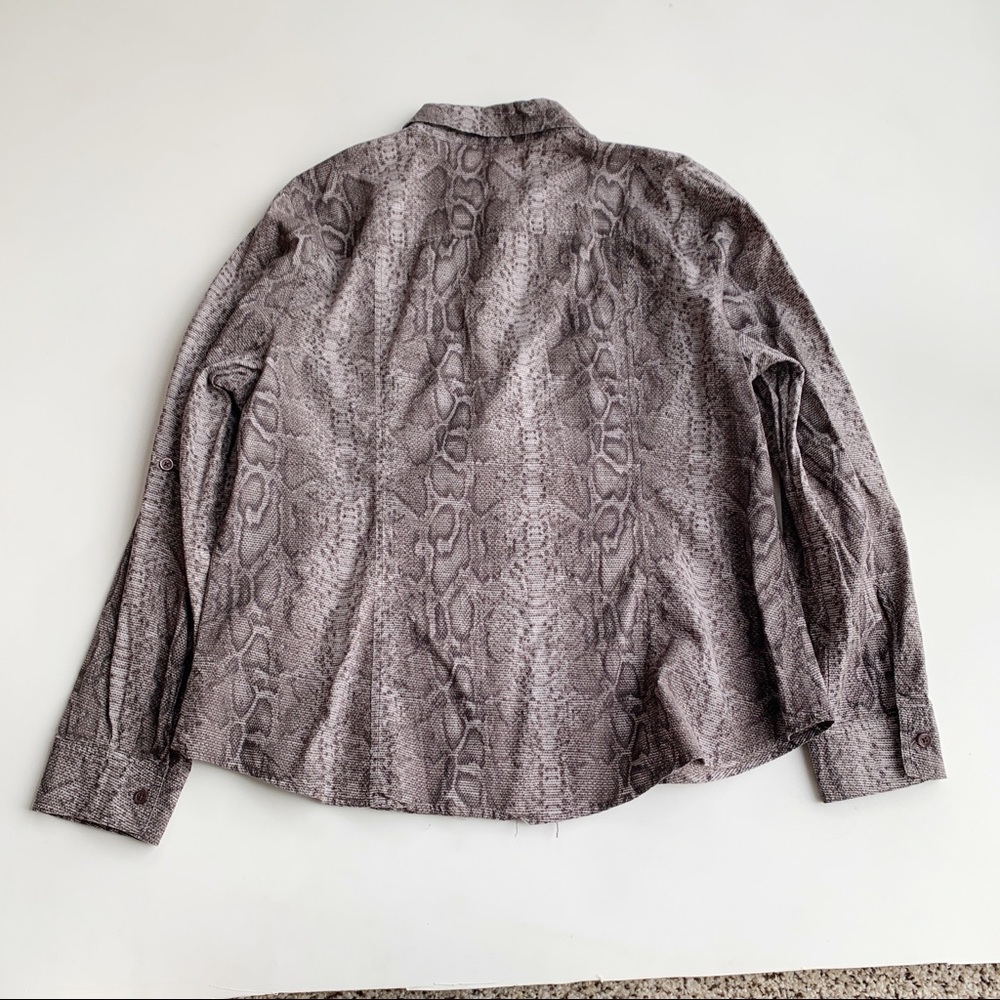 Michael Michael Kors Snake Print Button Front Xl - image 3